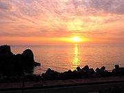 天気がよければこんな綺麗な夕日が